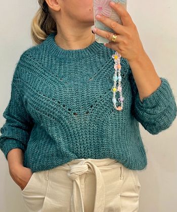 Pull Doux Maille Ajourée Taille L