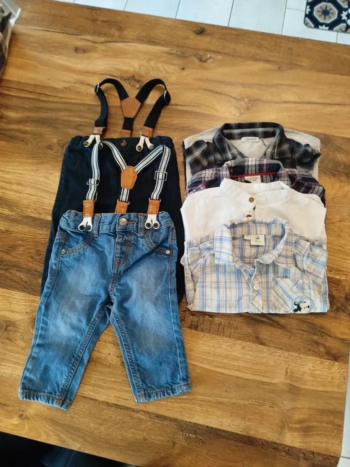 6 mois chemises+ pantalons