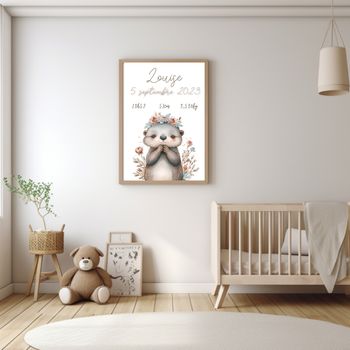 affiche naissance personnalisé