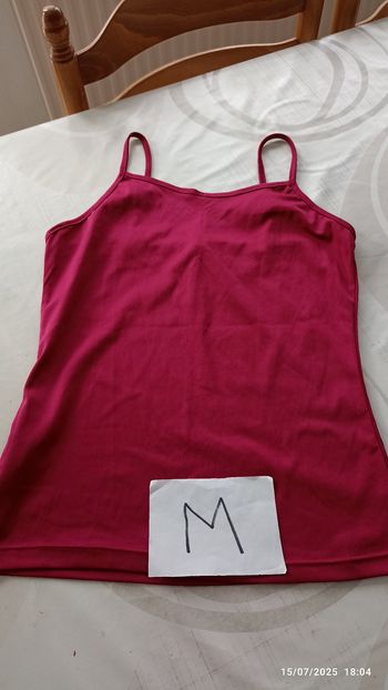 Débardeur bretelles rouge M