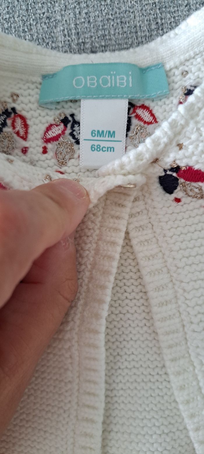 Petit boléro Neuf Obaibi 6 mois - photo numéro 4