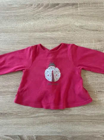T-shirt manches longues rose