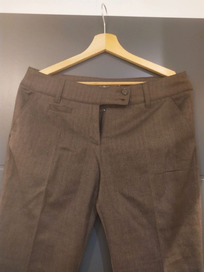 Pantalon à pinces marron - photo numéro 2