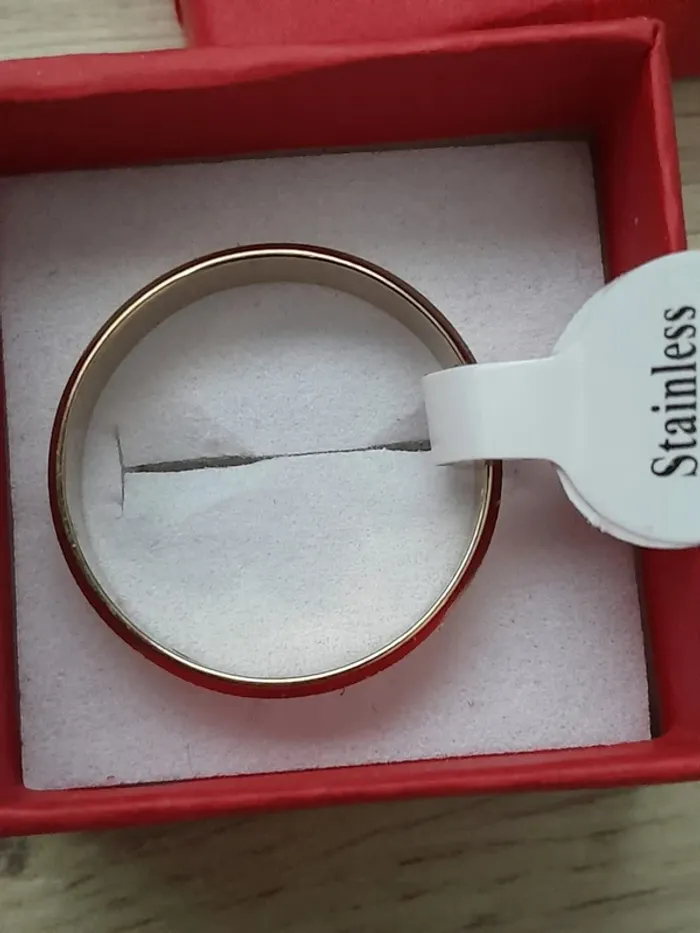 Bague Homme, dorée, acier inoxydable, taille 62 - photo numéro 3