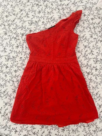 Robe asymétrique rouge Etam