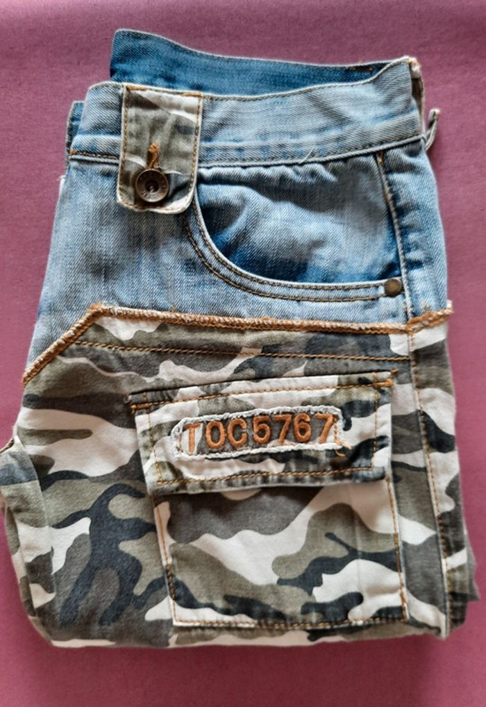 Bermuda jean/treillis - photo numéro 11