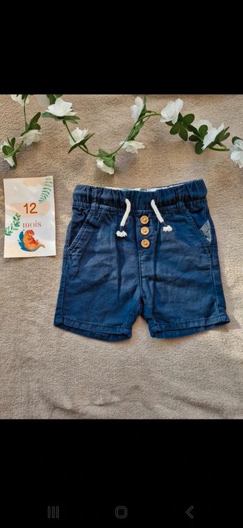 Short bébé garçon 12 mois