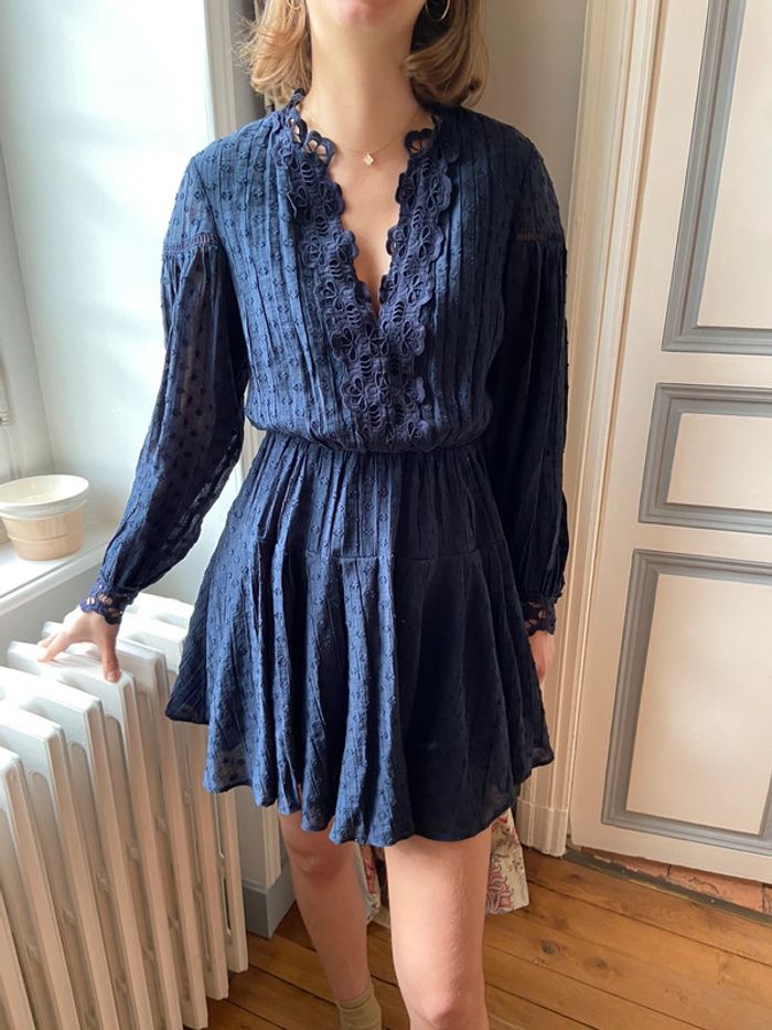 Robe courte bleu marine Claudie Pierlot taille 36