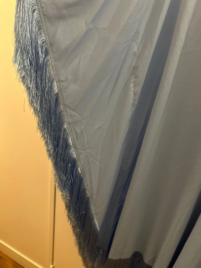 Robe, longue bleue à frange, taille XL - photo numéro 8