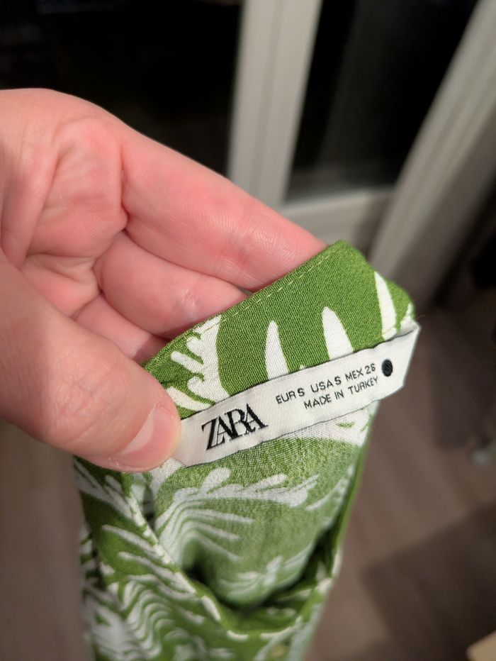 Robe longue verte à imprimé fleuri vintage chic, Zara, taille S, parfait état ! - photo numéro 6