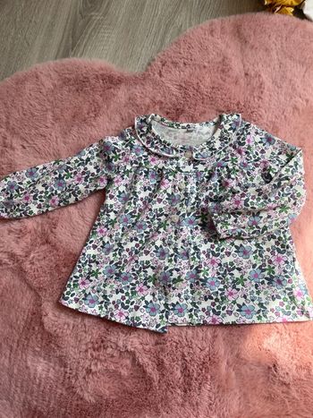 Teeshirt fleuris manche longue bébé fille 12mois