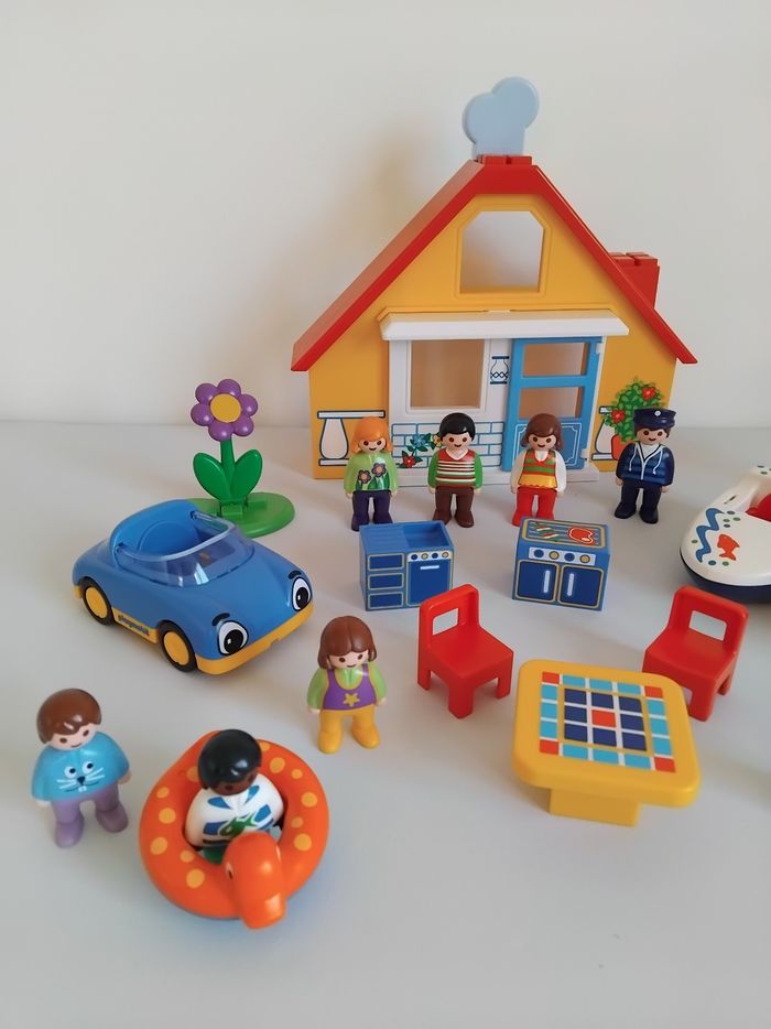 PLAYMOBIL 123 Maison de Vacances Voiture et Bateau 9527 Complet 🏡 - photo numéro 2