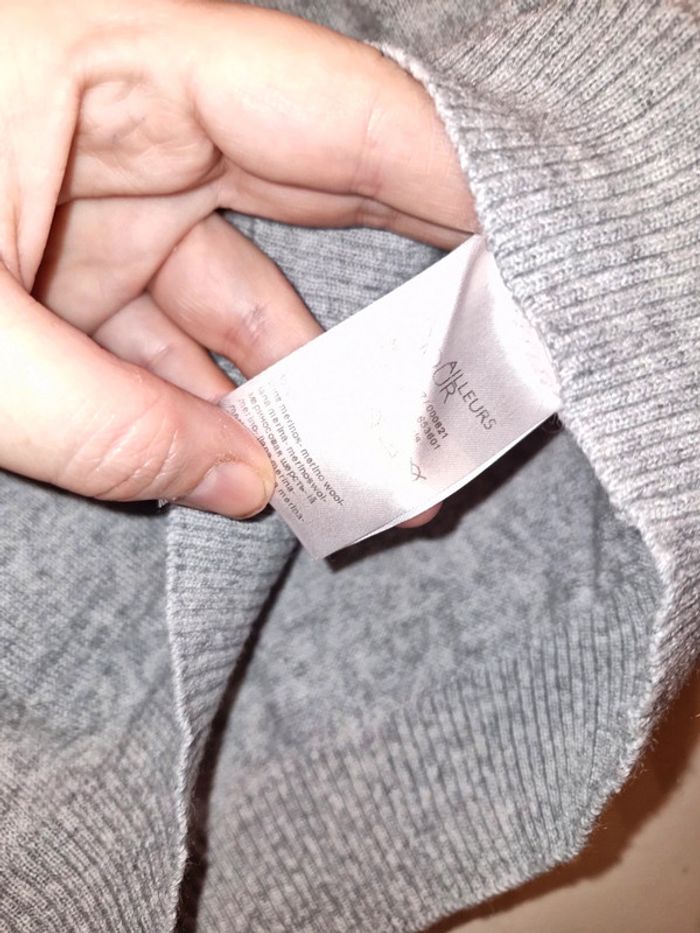 Pull un jour ailleurs taille 1 avec mérinos/ made in Italy - photo numéro 4