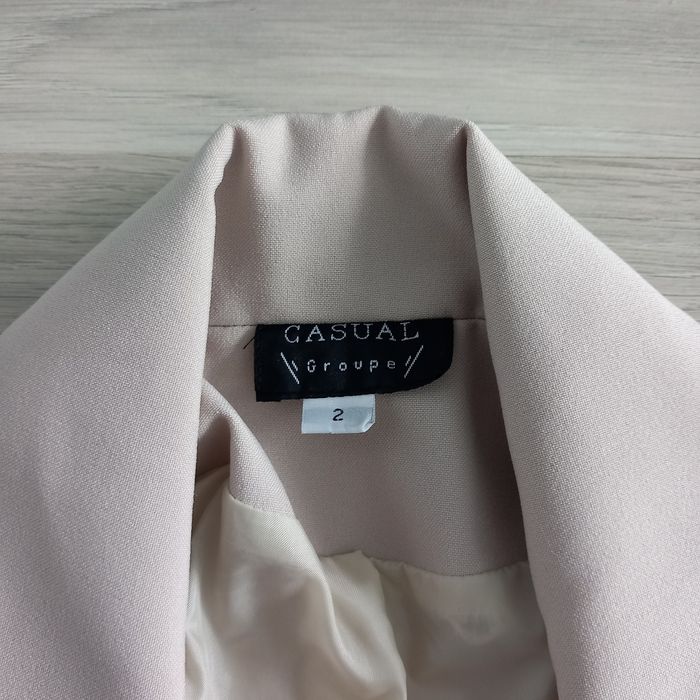 Ensemble tailleur femme (veste + jupe) beige Casual groupe taille M - photo numéro 3
