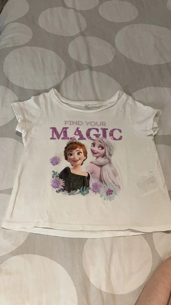 Tee shirt fille reine des neiges