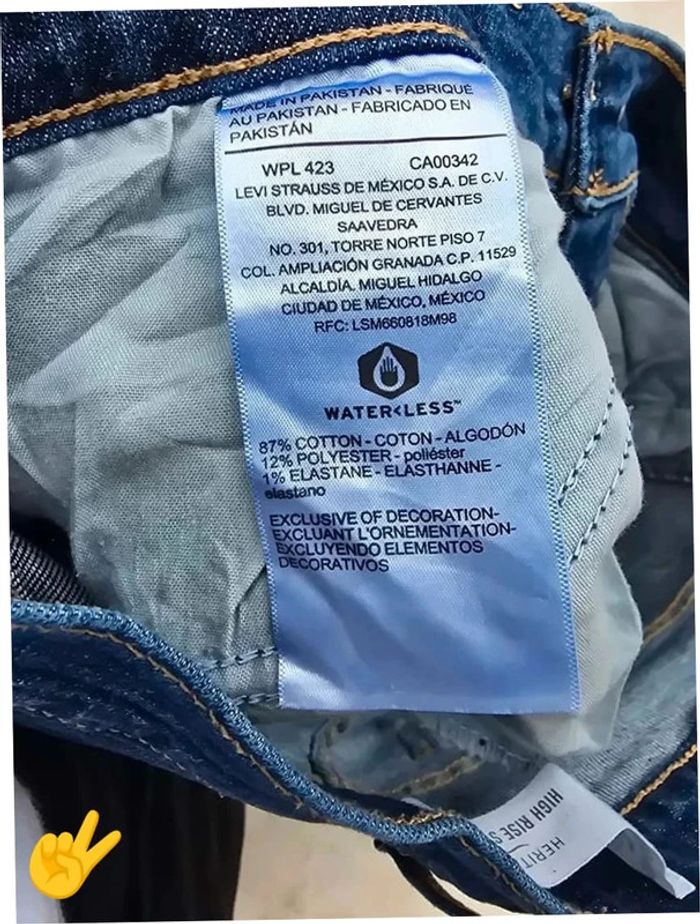 Jeans Levi's signature W32|FR42 coupe droite bleu marine Femme-Women pan341 - photo numéro 7