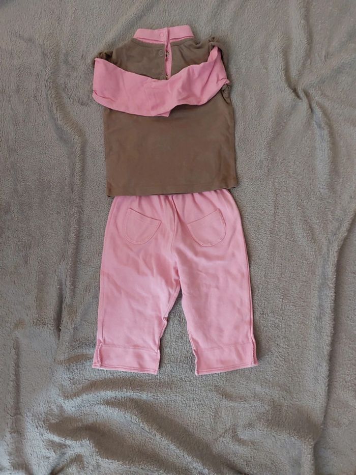 Ensemble pantalon +haut manche longue fille T.6mois ( mes petits cailloux) - photo numéro 4