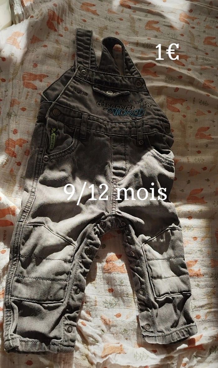 Salopette a pression 9/12 mois