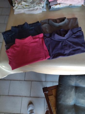 4 tee shirts manches longues col roulé