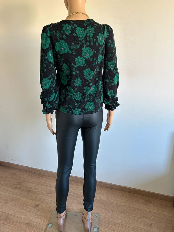 Pull court noir et vert Naf Naf taille XS état satisfaisant (bouloches) - photo numéro 9