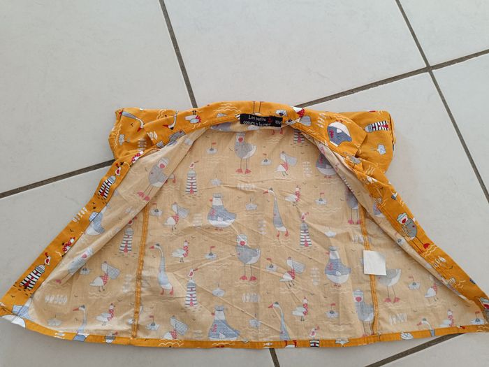 Chemise garçon manches courtes jaune moutarde les petits cœurs à la mer 18 mois - photo numéro 2