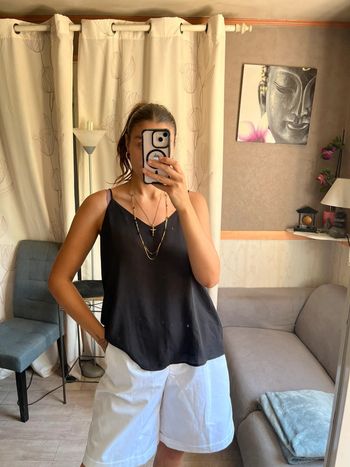 Débardeur satin vintage bohème champêtre country western