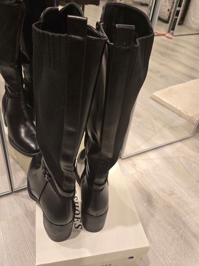 Bottes en simili noir P38,5/39 neuves - photo numéro 6