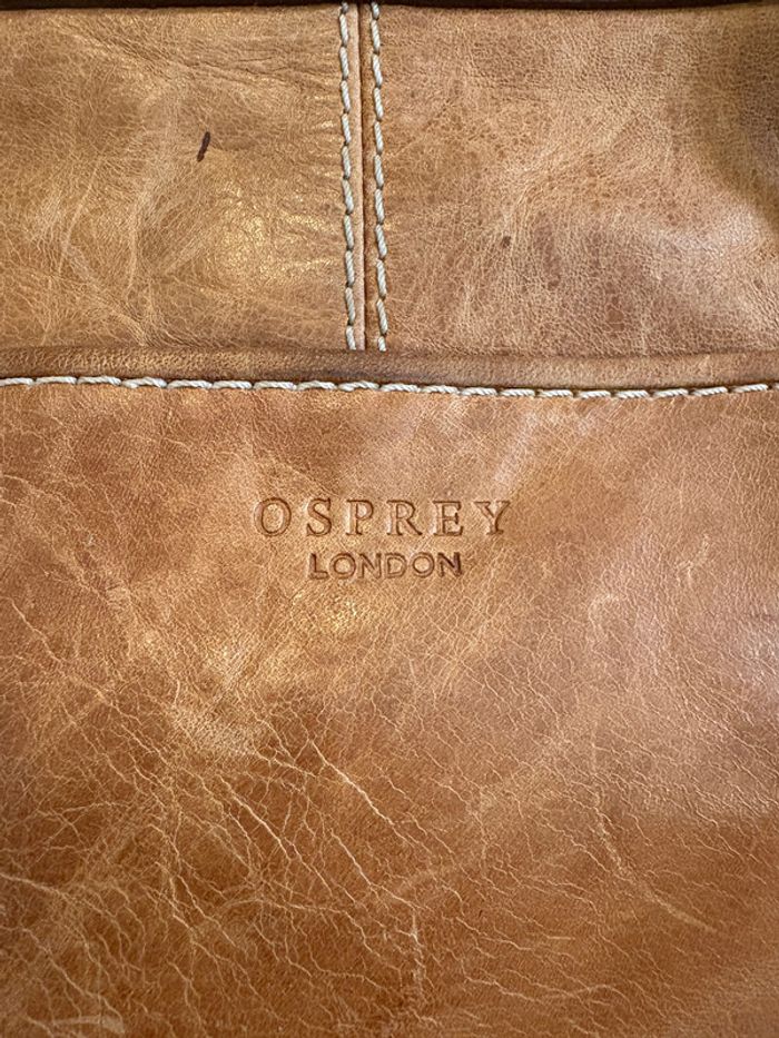 Sac à main en cuir Osprey couleur marron clair - photo numéro 4