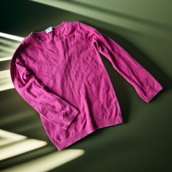 Joli pull jersey classique rose bonbon