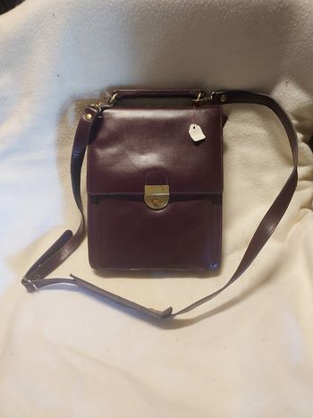 Sacoche homme cuir marron bordeau
