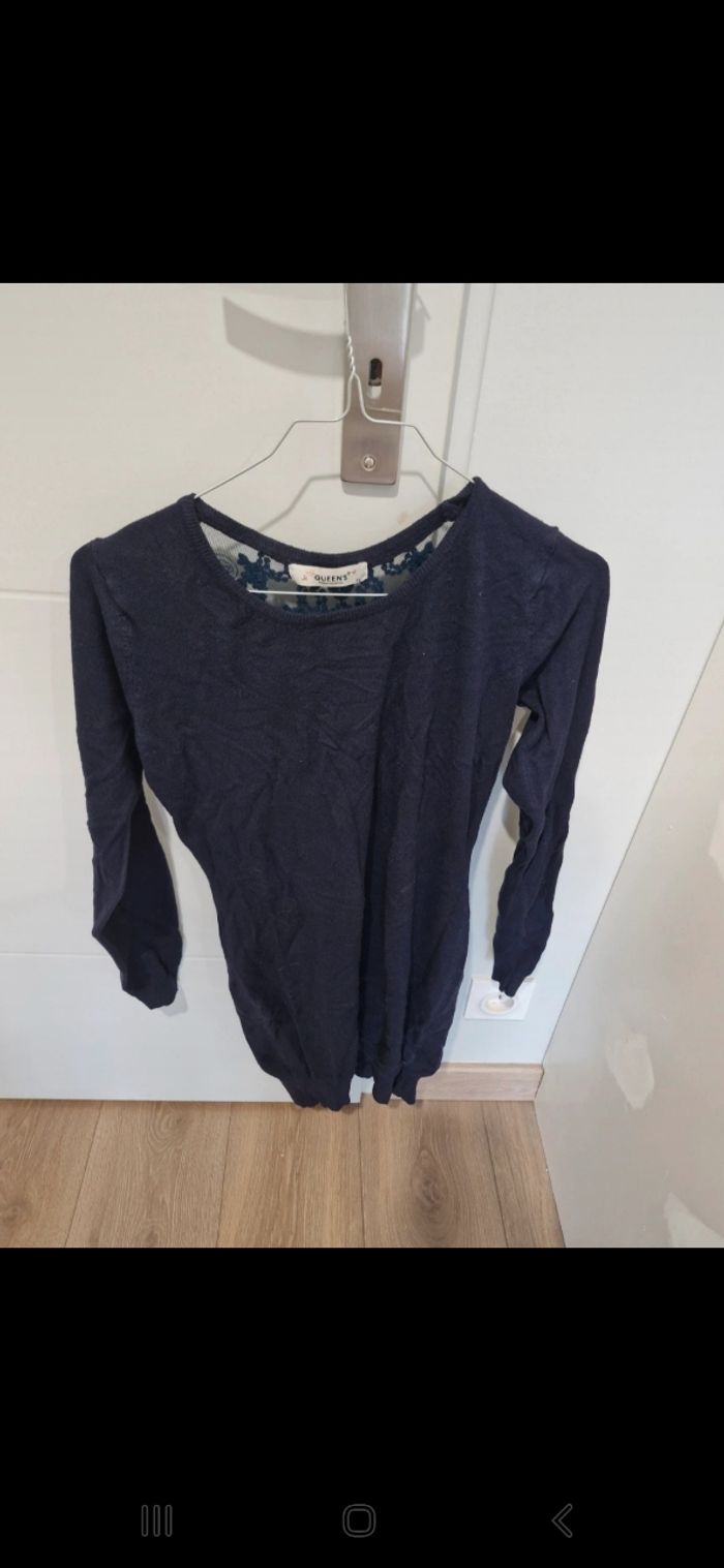 Robe pull bleue marine