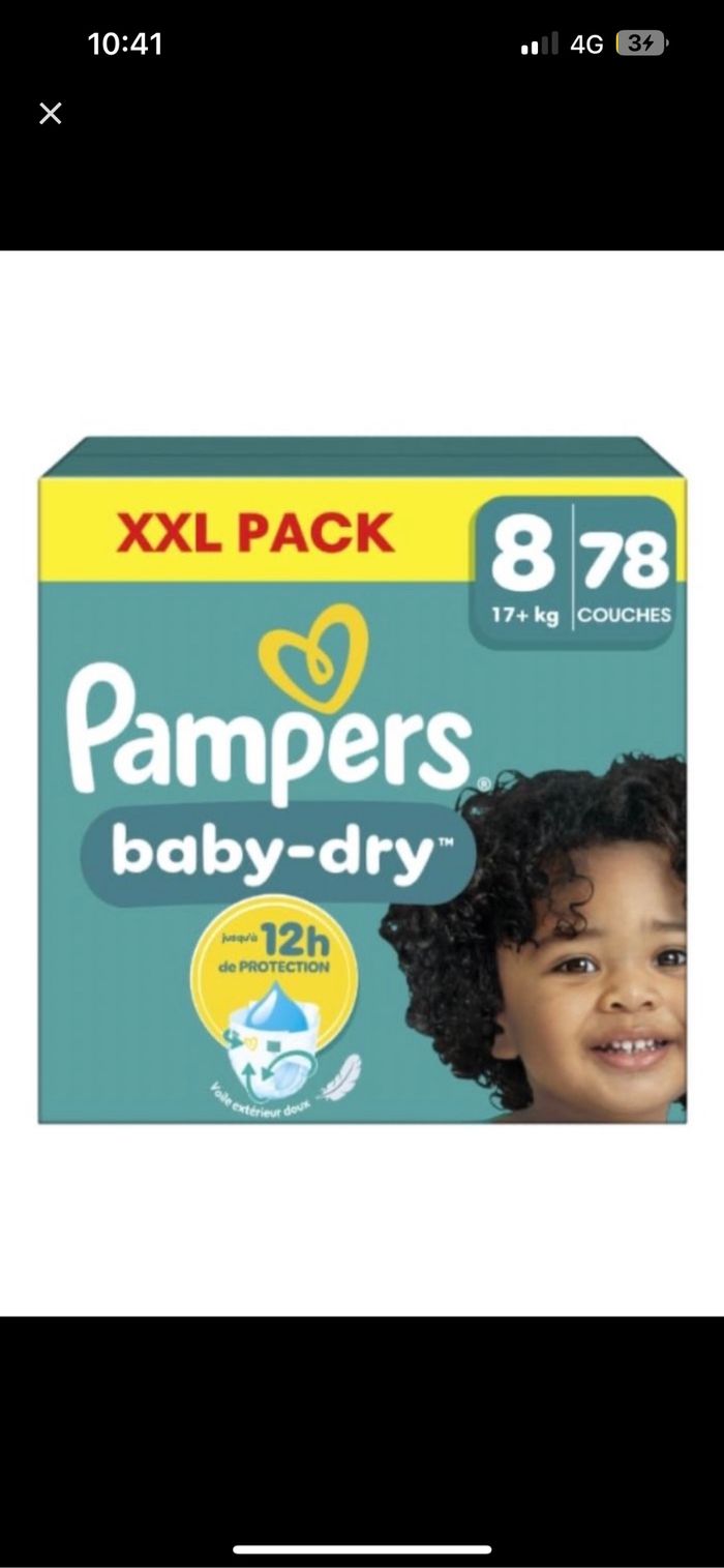 Pampers taille 8