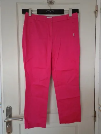 Jolie pantacourt rose fushia femme phildar taille L/40