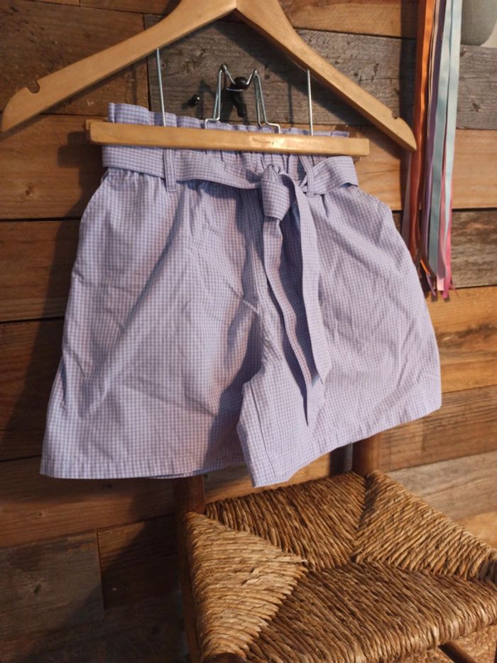 Short vichy mauve Uniqlo tbe - photo numéro 3