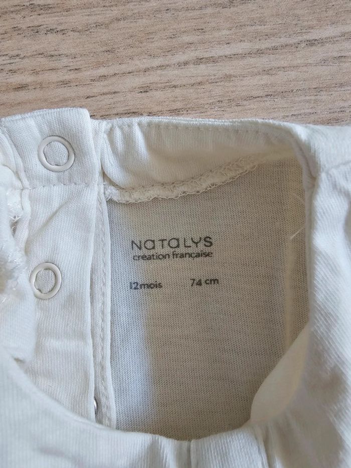 Ensemble t-shirt manches courtes et pantalon léger été Natalys et Petit Bateau 12 mois 74cm - photo numéro 6