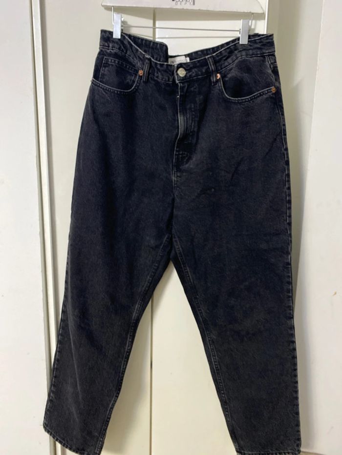 Pantalon jean à jambes larges taille  haute  Zara. Taille 44