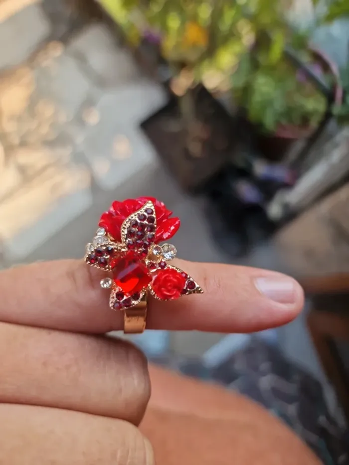 Magnifique bague papillon rose - photo numéro 6