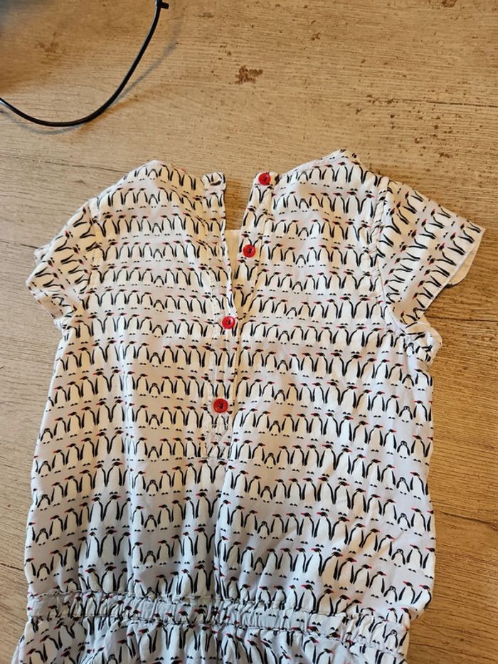 Robe courte blanche avec pingoins, sans manches, Orchestra, 5/6 ans, nickel - photo numéro 7