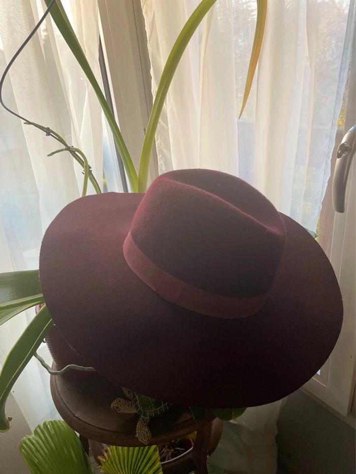 Chapeau feutre bordeaux - photo numéro 5