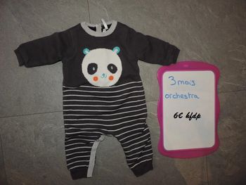 combinaison orchestra taille 3 mois