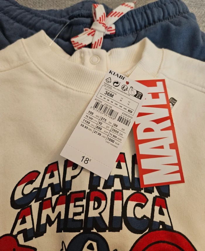 Ensemble Captain America 36 mois - photo numéro 7