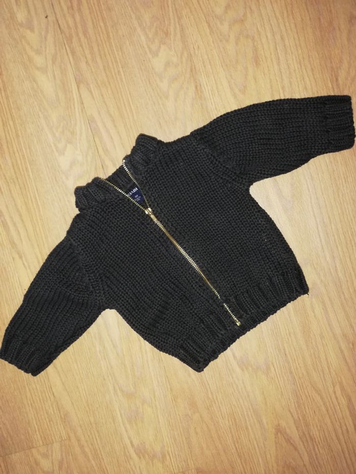 Gilet kiabi marron 3 mois zippé super état