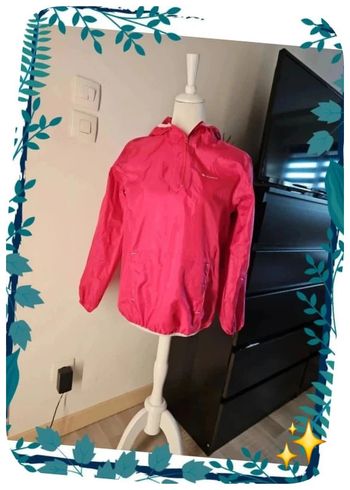 Imperméable queshua 14 ans fushia