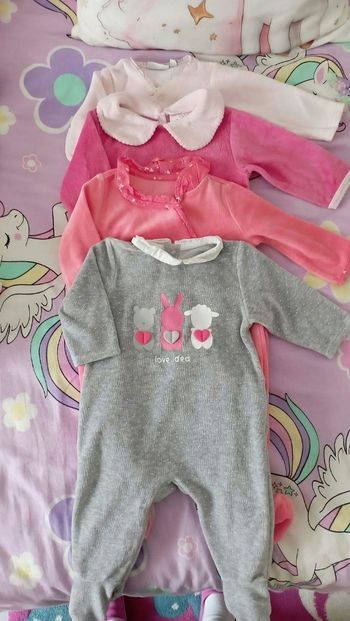 Lot de 4 pyjamas fille 3mois 
