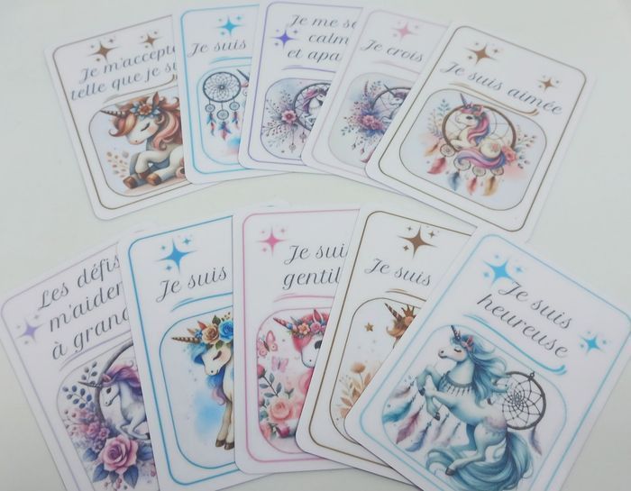 Cartes d'affirmations positives Licorne - photo numéro 6