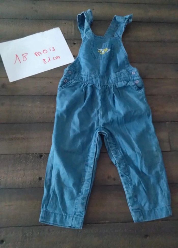 Salopette fille bleu 18 mois cadet Rousselle