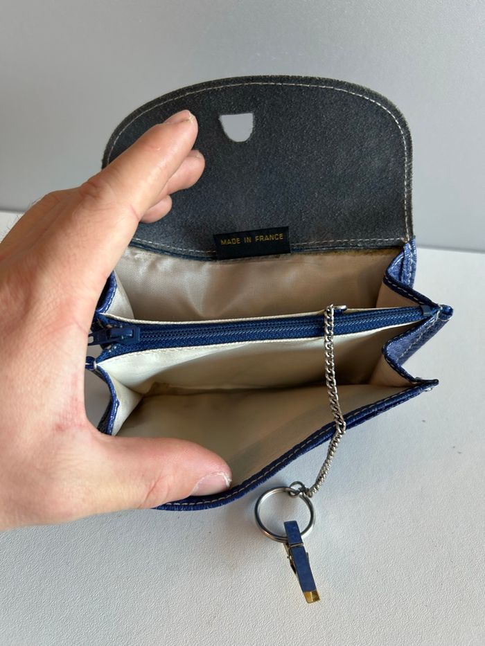 Portefeuille cuir bleu Paquetage Paris – Made in France, élégant et pratique - photo numéro 4