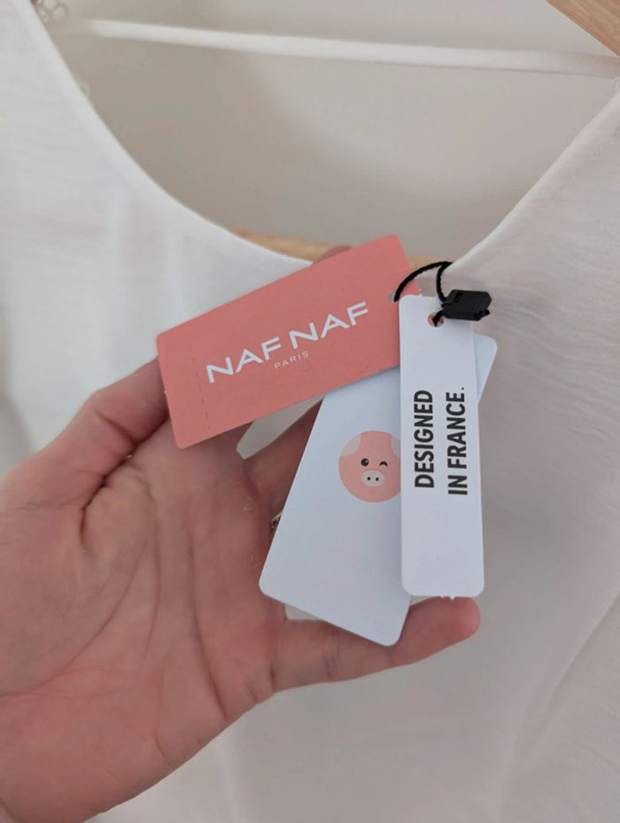 Magnifique blouse blanche Naf Naf avec broderie neuve - photo numéro 6