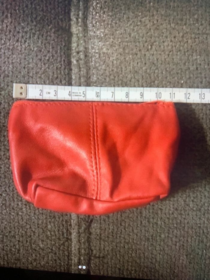Porte - monnaie rouge simili cuir ( neuf ) - photo numéro 2