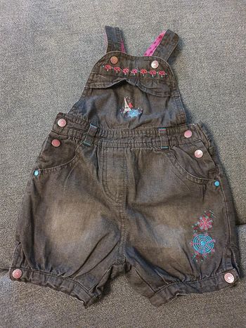 Salopette short en jeans 12 mois